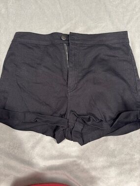 Forever 21 Black High Waist Cuffed Shorts